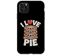 I Love Pie Apple Dessert Stack Divertente Tipografia Custodia per iPhone 11 Pro Max