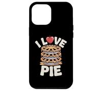 I Love Pie Apple Dessert Stack Divertente Tipografia Custodia per iPhone 12 Pro Max
