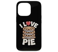 I Love Pie Apple Dessert Stack Divertente Tipografia Custodia per iPhone 13 Pro
