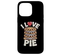 I Love Pie Apple Dessert Stack Divertente Tipografia Custodia per iPhone 14 Pro Max