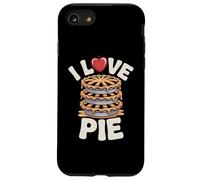 I Love Pie Apple Dessert Stack Divertente Tipografia Custodia per iPhone SE (2020) / 7 / 8