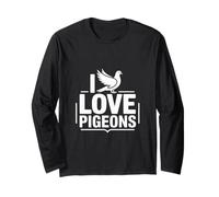 I Love Pigeons Homing Pigeon Racing Birdwatcher Maglia a Manica