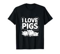 I Love Pigs Carino Piggy Farm Animals Maglietta