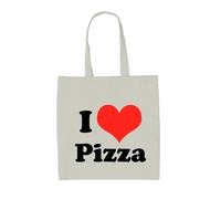 I Love Pizza - Borsa Tote IN Tela - Cibo Regalo
