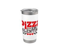 I Love Pizza, Cool Pizza Illustration Novelty Graphic Design Bicchiere termico in acciaio inox doppia parete