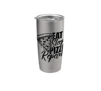 I Love Pizza, Cool Pizza Illustration Novelty Graphic Design Bicchiere termico in acciaio inox doppia parete