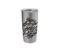I Love Pizza, Cool Pizza Illustration Novelty Graphic Design Bicchiere termico in acciaio inox doppia parete