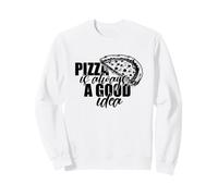 I Love Pizza, Cool Pizza Illustration Novelty Graphic Design Felpa