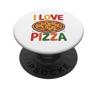 I Love Pizza Divertente Pepperoni Foodie PopSockets PopGrip Adesivo