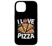 I Love Pizza Pomodoro Slices Fun Design Custodia per iPhone 14
