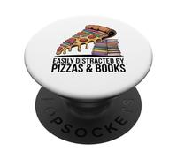 I Love Pizza Slice Of Pizza Costume Books Nerds Pizza da uomo PopSockets PopGrip Adesivo