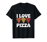 I Love Pizza Slices Tipografia Divertimento Maglietta