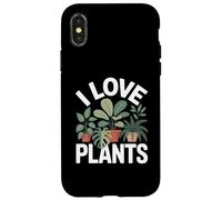 I Love Plants Ventaglio per piante d'appartamento a foglia verde Custodia per iPhone X/XS
