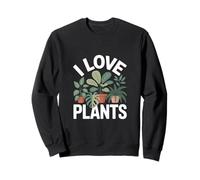 I Love Plants Ventaglio per piante d'appartamento a foglia verde Felpa