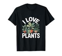 I Love Plants Ventaglio per piante d'appartamento a foglia verde Maglietta