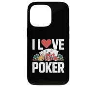 I Love Poker Casino Cards Chips Gioco Custodia per iPhone 13 Pro