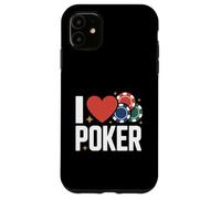I Love Poker Casino Chips Gioco Divertimento Custodia per iPhone 11