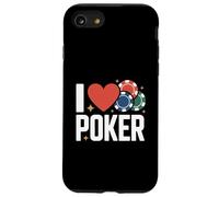 I Love Poker Casino Chips Gioco Divertimento Custodia per iPhone SE (2020) / 7 / 8