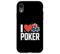 I Love Poker Casino Chips Gioco Divertimento Custodia per iPhone XR