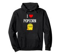 I Love Popcorn I Heart Popcorn Kernel Film Amante Felpa con Cappuccio