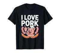 I Love Pork BBQ Grilling Appassionati Maglietta