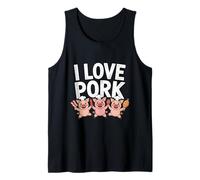 I Love Pork Pig Chef Carino Cibo Divertimento Canotta