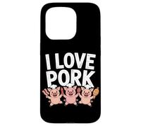 I Love Pork Pig Chef Carino Cibo Divertimento Custodia per iPhone 15 Pro