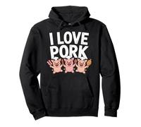 I Love Pork Pig Chef Carino Cibo Divertimento Felpa con Cappuccio
