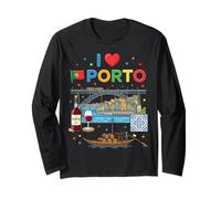 I Love Porto Portugal Viaggio Souvenir Maglia a Manica
