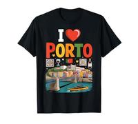 I Love Porto Portugal Viaggio Souvenir Maglietta