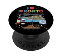 I Love Porto Portugal Viaggio Souvenir PopSockets PopGrip Adesivo
