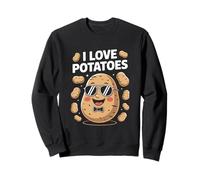 I Love Potatoes Fantastico design a forma di faccia di patata Felpa