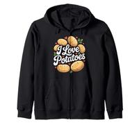 I Love Potatoes - Simpatico design a forma di cuore Felpa con Cappuccio