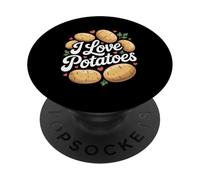I Love Potatoes - Simpatico design a forma di cuore PopSockets PopGrip Adesivo