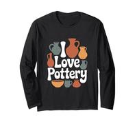 I Love Pottery Ceramic Craft Testo Maglia a Manica