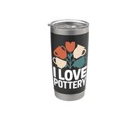 I Love Pottery Tazza e Tulip Enthusiast Bicchiere termico in acciaio inox doppia parete