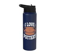 I Love Pottery Wheel Creator Craft Stainless Steel Insulated Water Bottle