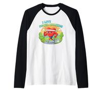 I Love Power Walking Cuore Sano Maglia con Maniche Raglan