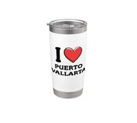 I Love Puerto Vallarta Messico Bicchiere termico in acciaio inox doppia parete