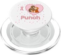 I Love Punch The Baby Monkey Hearts PopSockets PopGrip per MagSafe