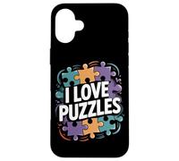 I Love Puzzles Jigsaw Puzzle Amante Custodia per iPhone 16 Plus
