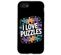 I Love Puzzles Jigsaw Puzzle Amante Custodia per iPhone SE (2020) / 7 / 8