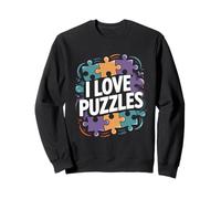I Love Puzzles Jigsaw Puzzle Amante Felpa