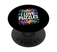I Love Puzzles Jigsaw Puzzle Amante PopSockets PopGrip Adesivo