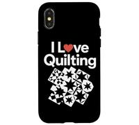 I Love Quilting Cuore Modello Stelle Custodia per iPhone X/XS
