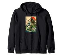 I Love racoons, Japanese racoon Illustration Graphic Designs Felpa con Cappuccio