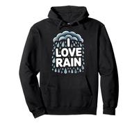 I Love Rain Cloud Gocce di Pioggia Apprezzamento Felpa con Cappuccio