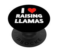 I Love Raising Llamas Farming - Cuore - Farm Farmer Llama PopSockets PopGrip Adesivo