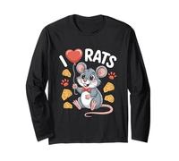 I Love Rats Carino Pet Palloncino Formaggio Divertimento Maglia a Manica
