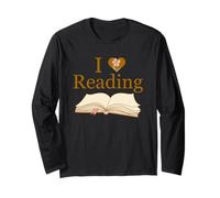 I Love Reading Book Lover Floral Maglia a Manica